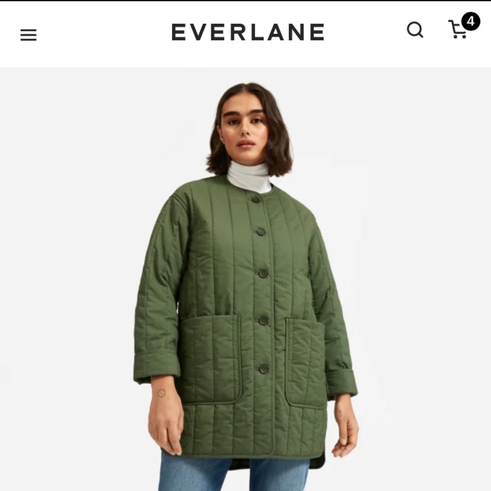 NWOT Everlane cotton coat - medium